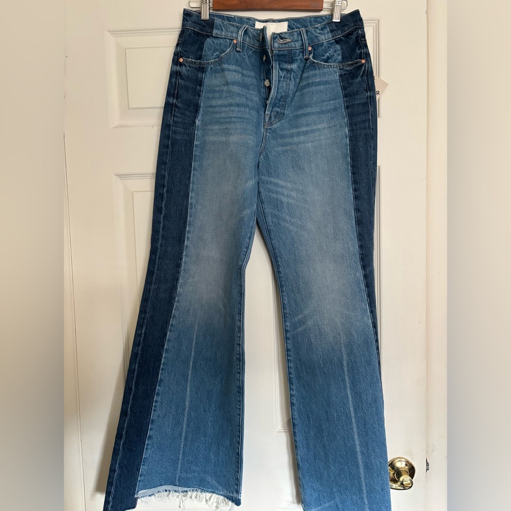 Mother Denim The Tux Sidestepper Sneak Fray
28 / Double Stacked